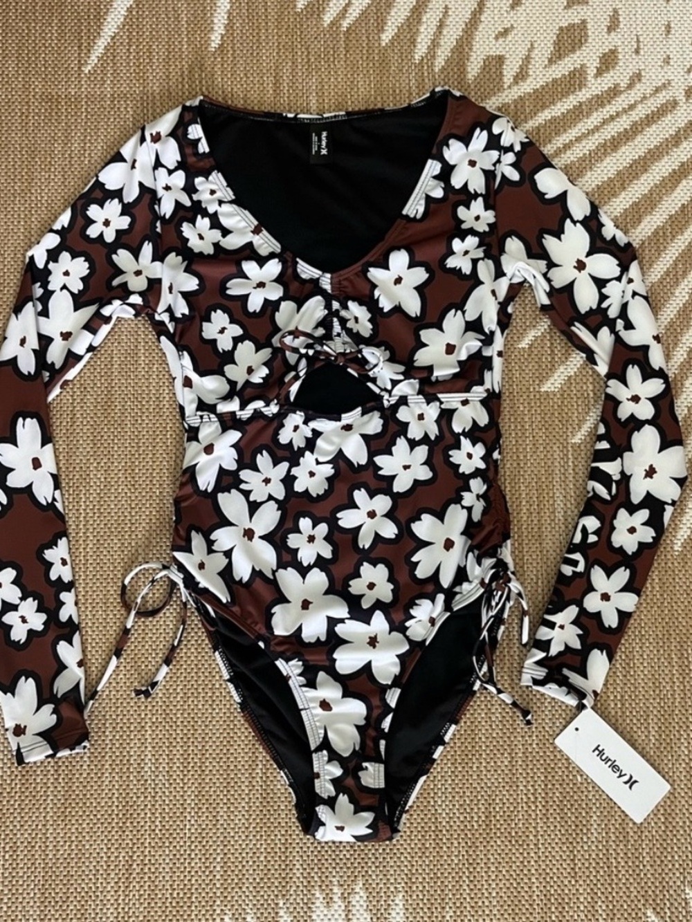 NEW with Tags! Hurley Floral One Piece Swim Swimsuits Size Large